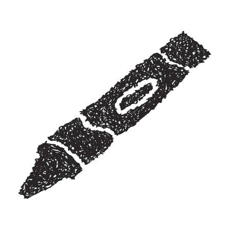 Simple hand drawn doodle of a crayonのイラスト素材