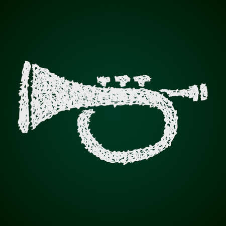 Simple hand drawn doodle of a trumpetのイラスト素材