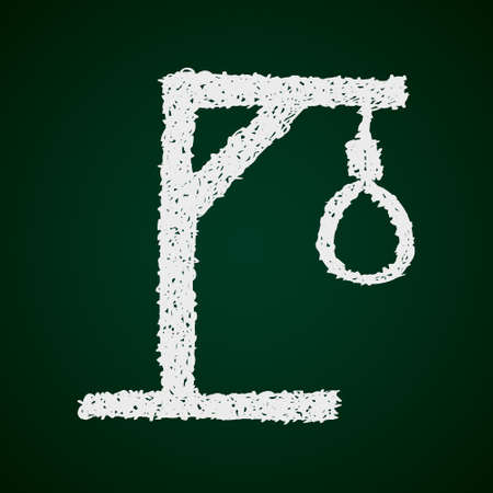 Simple hand drawn doodle of a hangmans nooseのイラスト素材
