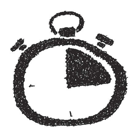 Simple hand drawn doodle of a stopwatchのイラスト素材