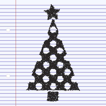 Simple hand drawn doodle of a christmasのイラスト素材