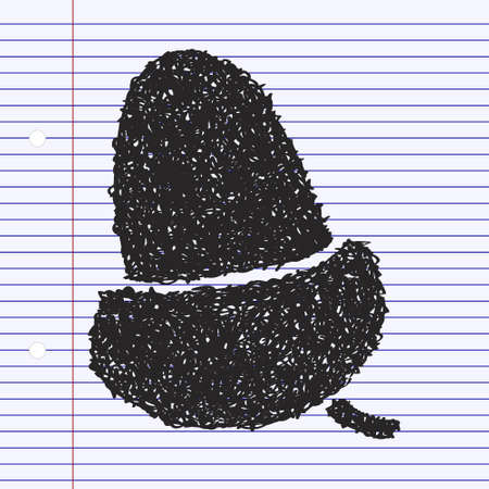 Simple hand drawn doodle of an acornのイラスト素材