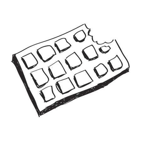 Simple hand drawn doodle of a chocolate barのイラスト素材