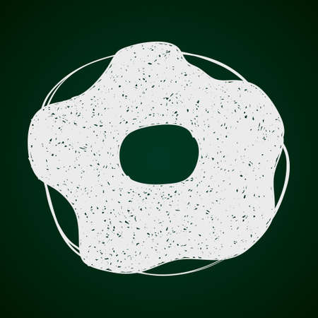 Simple hand drawn doodle of a doughnutのイラスト素材