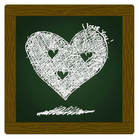 Hand drawn doodle of a love heart designのイラスト素材