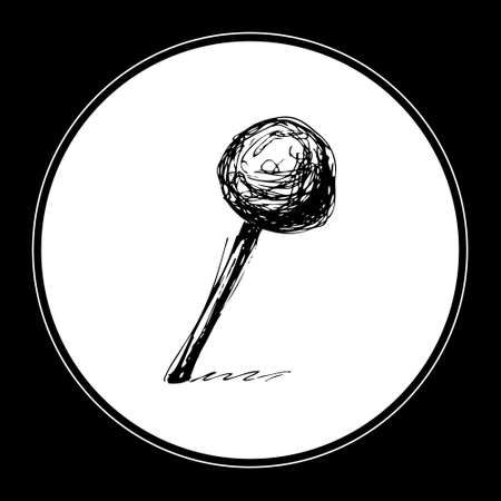 Hand drawn sketch of a map pinのイラスト素材