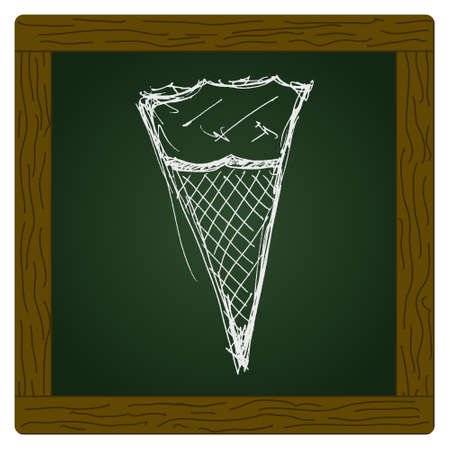 Hand drawn illustration of an ice creamのイラスト素材