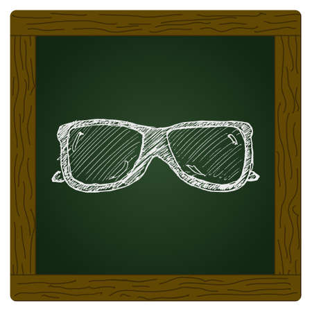Hand drawn illustration of a pair of sunglassesのイラスト素材