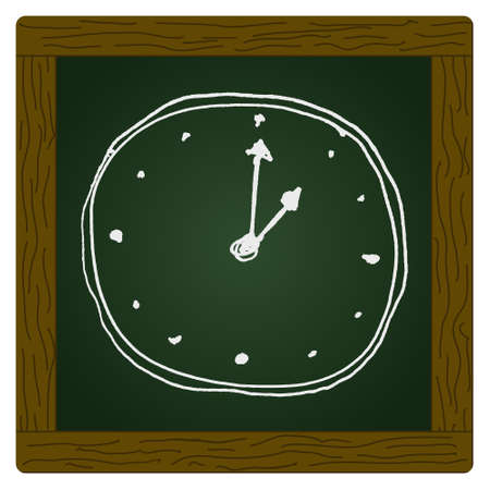 Hand drawn cartoon style clock designのイラスト素材
