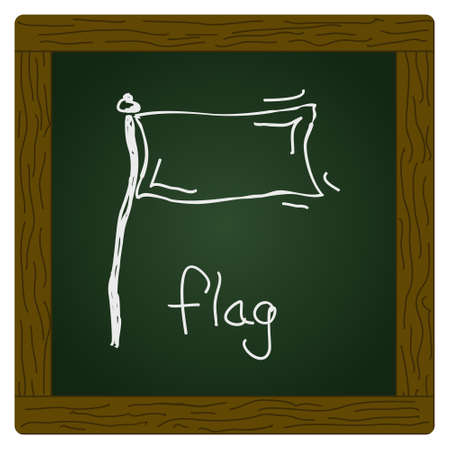 Simple hand drawn doodle of a flagのイラスト素材
