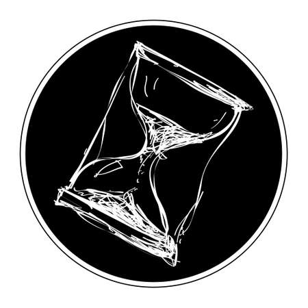 Simple hand drawn doodle of a hourglassのイラスト素材