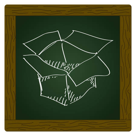 Simple hand drawn doodle of a boxのイラスト素材