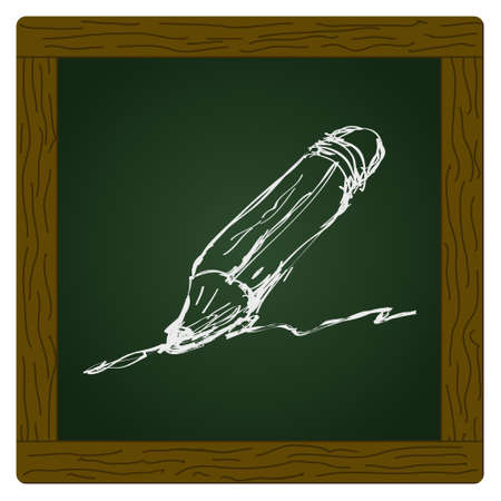 Simple hand drawn doodle of a pencilのイラスト素材