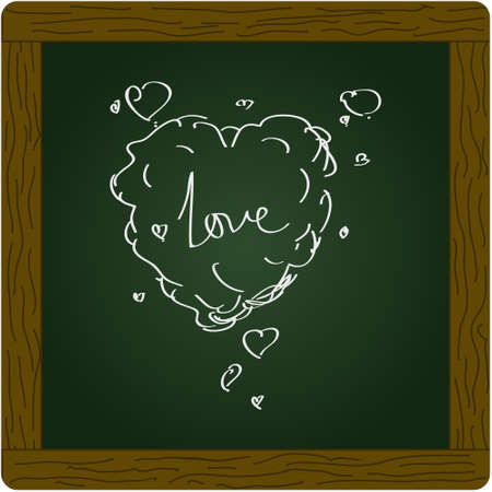 Simple hand drawn doodle of a love thought bubbleのイラスト素材