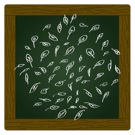 Simple hand drawn doodle of some leavesのイラスト素材