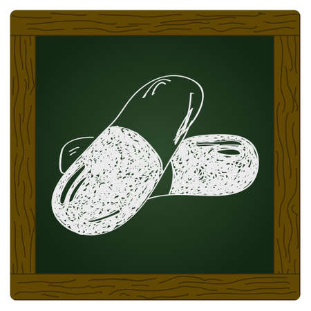 Simple hand drawn doodle of some tabletsのイラスト素材