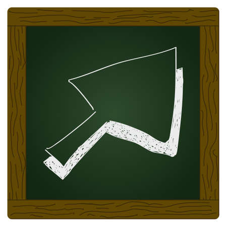 Simple hand drawn doodle of a cursor arrowのイラスト素材