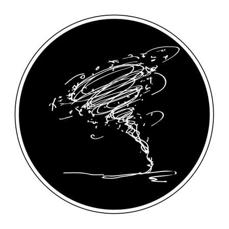 Simple hand drawn doodle of a tornadoのイラスト素材