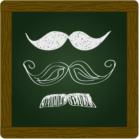 Simple hand drawn doodle of a moustacheのイラスト素材