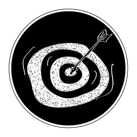 Simple hand drawn doodle of a targetのイラスト素材