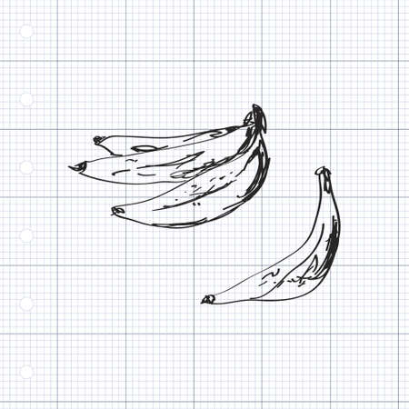 Simple hand drawn doodle of a bananaのイラスト素材