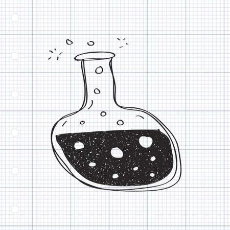 Simple hand drawn doodle of a potionのイラスト素材