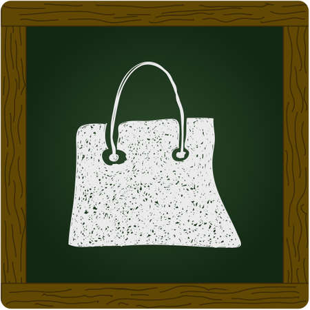 Simple hand drawn doodle of a shopping bagのイラスト素材