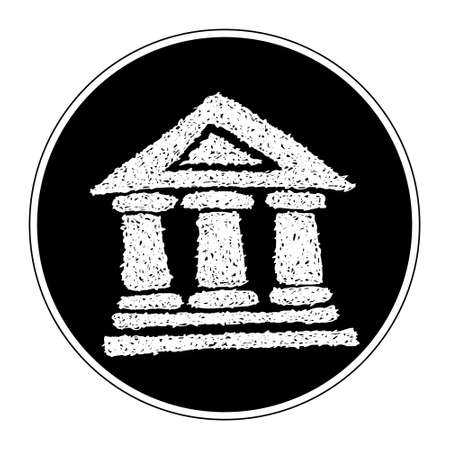 Simple hand drawn doodle of a templeのイラスト素材