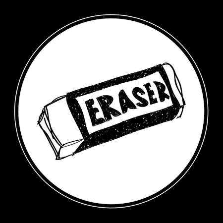 Simple hand drawn doodle of an eraserのイラスト素材