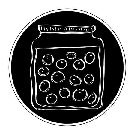 Simple hand drawn doodle of a jarのイラスト素材