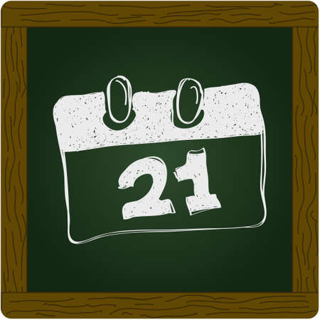 Simple hand drawn doodle of a calendarのイラスト素材