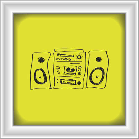 Simple hand drawn doodle of a hifiのイラスト素材