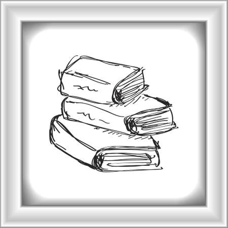 Simple hand drawn doodle of a bookのイラスト素材