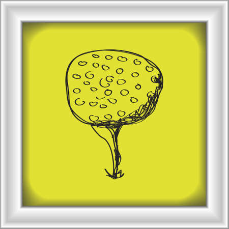 Simple hand drawn doodle of a golf ballのイラスト素材