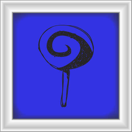 Simple hand drawn doodle of a lollyのイラスト素材