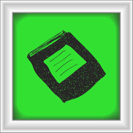 Simple hand drawn doodle of a bookのイラスト素材