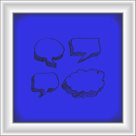 Simple hand drawn doodle of a speech bubbleのイラスト素材