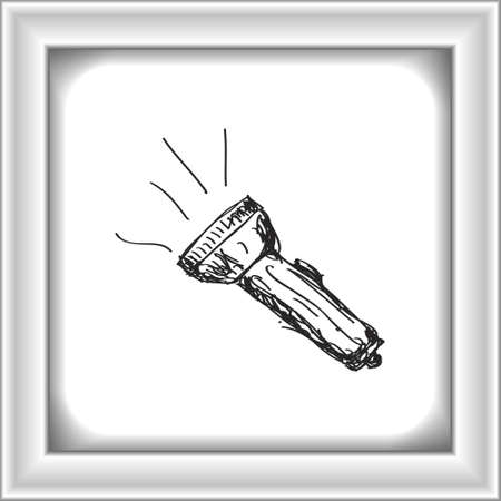 Simple hand drawn doodle of a torchのイラスト素材