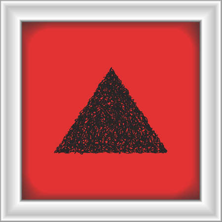 Simple hand drawn doodle of a triangleのイラスト素材