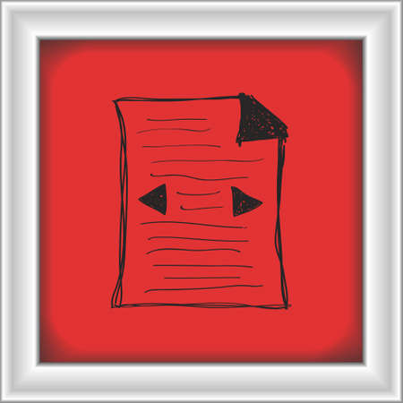 Simple hand drawn doodle of a pageのイラスト素材