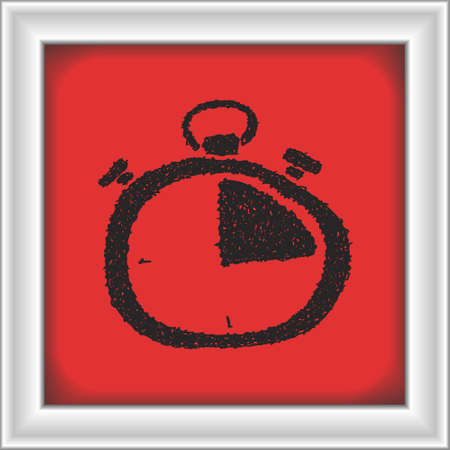 Simple hand drawn doodle of a stopwatchのイラスト素材