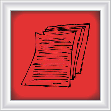 Hand drawn cartoon style notebook designのイラスト素材