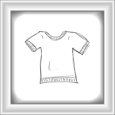 Simple hand drawn doodle of a tshirtのイラスト素材