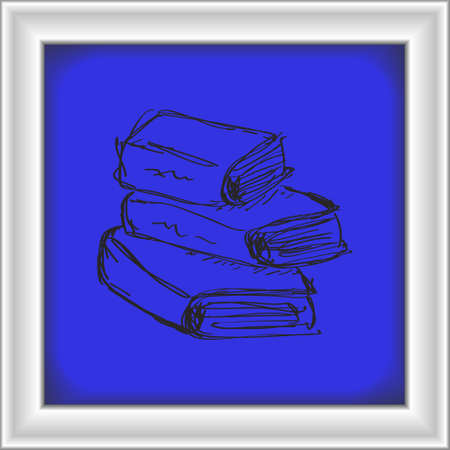 Simple hand drawn doodle of a bookのイラスト素材