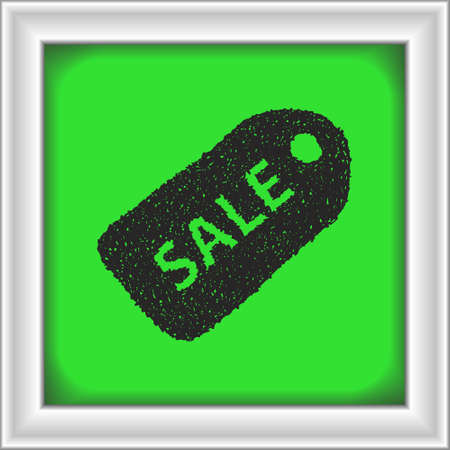 Simple hand drawn doodle of a sale tagのイラスト素材