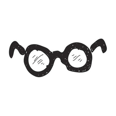 Simple hand drawn doodle of a pair of glassesのイラスト素材