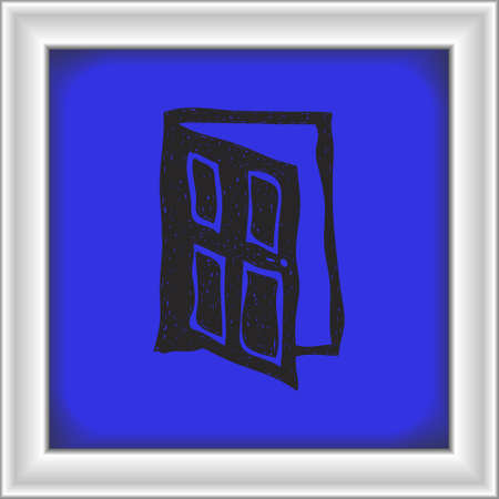 Simple hand drawn doodle of a doorのイラスト素材