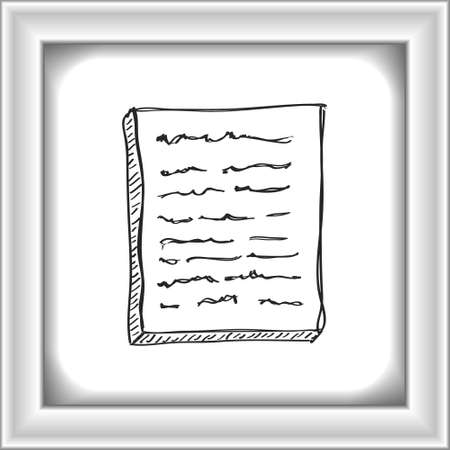 Simple hand drawn doodle of a pageのイラスト素材