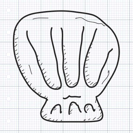 Simple hand drawn doodle of a shellのイラスト素材
