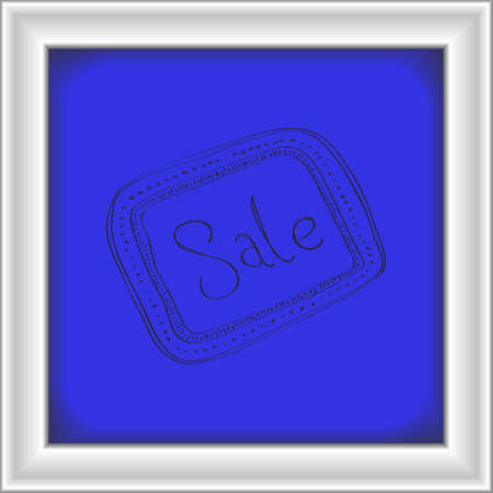 Simple hand drawn doodle of a sale tagのイラスト素材